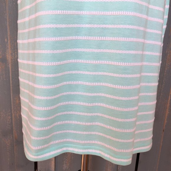Sail to Sable Short Sleeve Textured Stripe Dress Cabbage Sz S - Picture 3 of 14